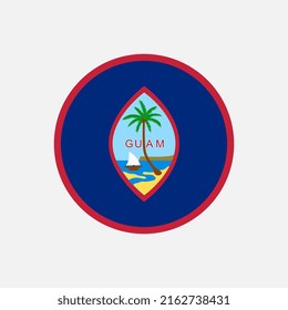Country Guam. Guam flag. Vector illustration.