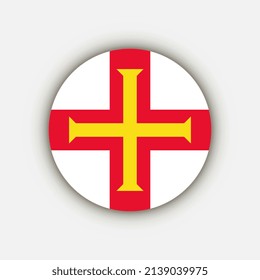 Country Guernsey. Guernsey flag. Vector illustration.
