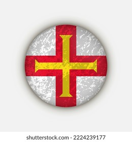 Country Guernsey. Guernsey flag. Vector illustration.