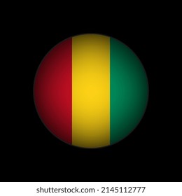 Country Guinea. Guinea flag. Vector illustration.