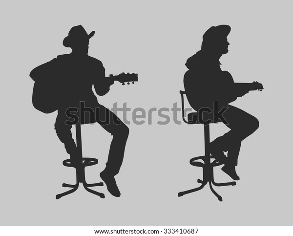 Country Guitarman Stock Vector (Royalty Free) 333410687