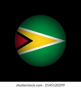 Country Guyana. Guyana flag. Vector illustration.