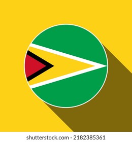 País Guyana. Bandera de Guyana. Ilustración vectorial.