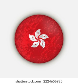 Country Hong Kong. Hong Kong Flag. Vector illustration.