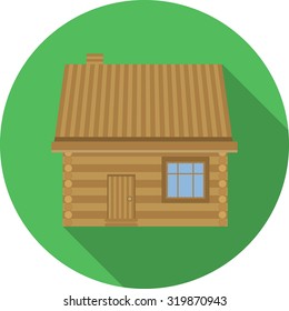 Country house icon.Flat style.
