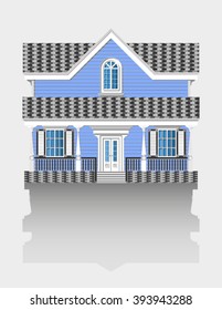 country house isolated on light background