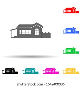country house multi color style icon. Simple glyph, flat vector of house icons for ui and ux, website or mobile application