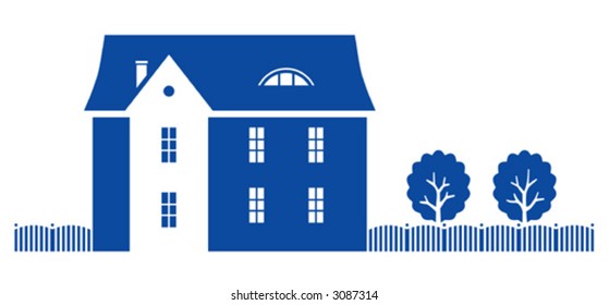 Country house vector illustration