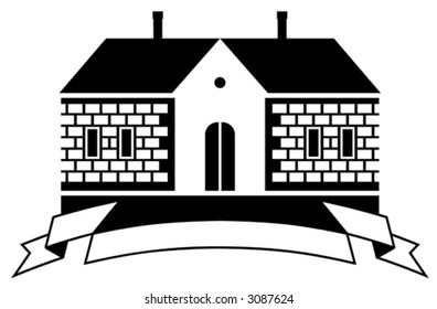 Country house vector illustration