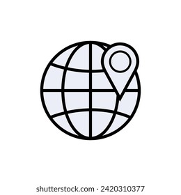 Country Icon. Position, Address. Geolocation Symbol.