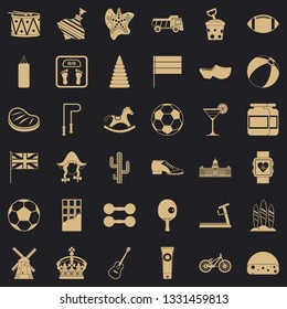 Country icons set. Simple style of 36 country vector icons for web for any design