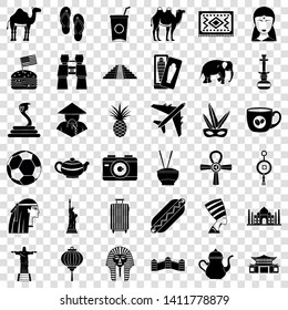 Country icons set. Simple style of 36 country vector icons for web for any design