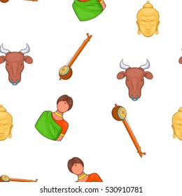 Country of India pattern. Cartoon illustration of country of India vector pattern for web