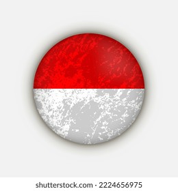 Country Indonesia. Indonesia flag. Vector illustration.