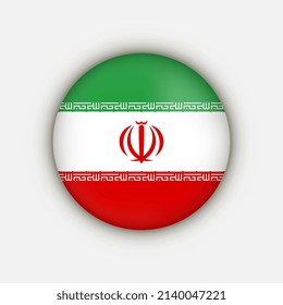 Country Iran. Iran flag. Vector illustration.