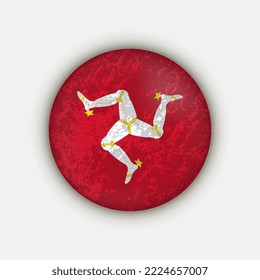 Country Isle of Man. Isle of Man flag. Vector illustration.