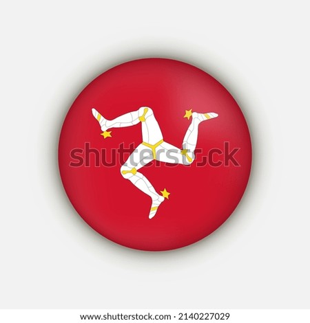 Country Isle of Man. Isle of Man flag. Vector illustration.