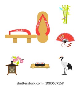 Country Japan cartoon icons in set collection for design.Japan and landmark vector symbol stock web illustration.