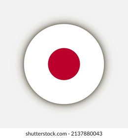 Country Japan. Japan flag. Vector illustration.
