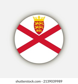 Country Jersey. Bandera de Jersey. Ilustración vectorial.