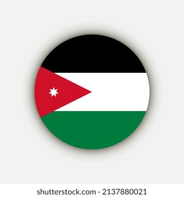 Country Jordan. Jordan flag. Vector illustration.