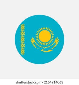 Country Kazakhstan. Kazakhstan flag. Vector illustration.