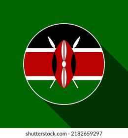 Country Kenya. Kenya flag. Vector illustration.