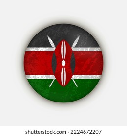 Country Kenya. Kenya flag. Vector illustration.
