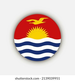 País Kiribati. Bandera de Kiribati. Ilustración vectorial.