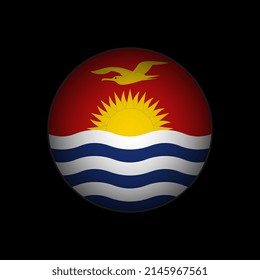 Country Kiribati. Kiribati flag. Vector illustration.