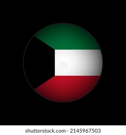 Land Kuwait. Kuwait Flagge. Vektorgrafik.