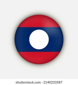 Country Laos. Laos flag. Vector illustration.