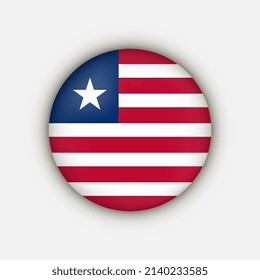 Country Liberia. Liberia flag. Vector illustration.