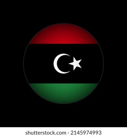 País Libia. Bandera de Libia. Ilustración vectorial.