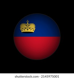 Country Liechtenstein. Liechtenstein flag. Vector illustration.