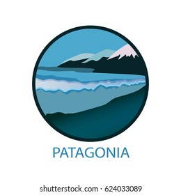 Country logo. Patagonia logo. Vector illustration. 