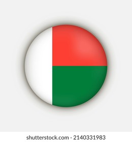 Country Madagascar. Madagascar flag. Vector illustration.