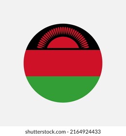 Country Malawi. Malawi flag. Vector illustration.