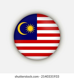 Country Malaysia. Malaysia flag. Vector illustration.