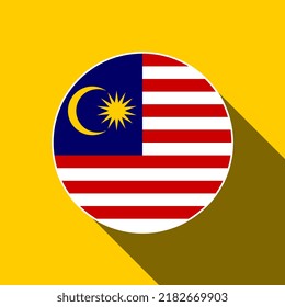Country Malaysia. Malaysia flag. Vector illustration.