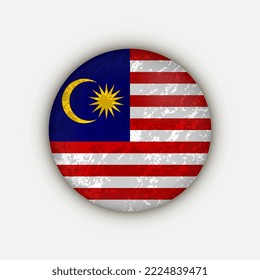 Country Malaysia. Malaysia flag. Vector illustration.