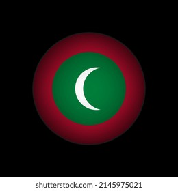 Country Maldives. Maldives flag. Vector illustration.
