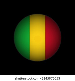 Country Mali. Mali flag. Vector illustration.