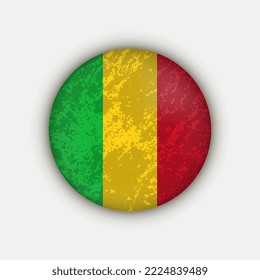 Land Mali. Mali-Flagge. Vektorgrafik.