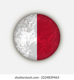 Country Malta. Malta flag. Vector illustration.
