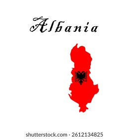 country map of albania icon vectors
