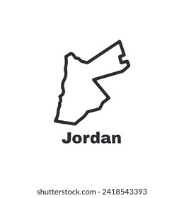 Country map icon of Jordan