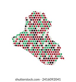 Mapa del país del Iraq, fondo de diseño de ilustración vectorial