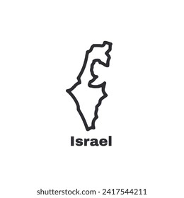 Country map of a Israel