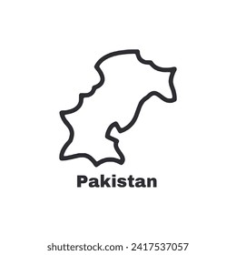 Country map of a pakistan